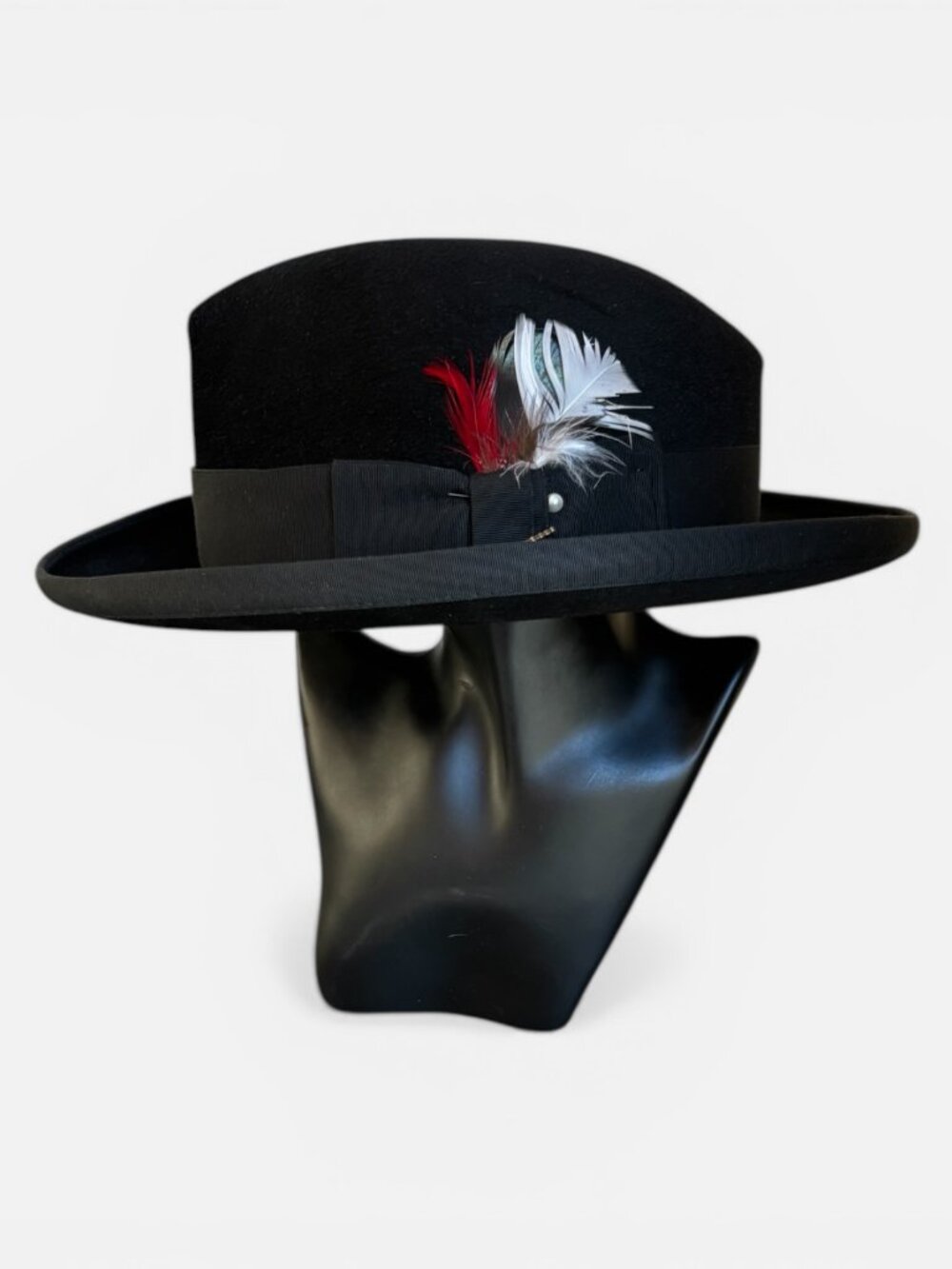 Vintage Stetson Sovereign Feather Fedora Henry The Hatter Detroit Size 7